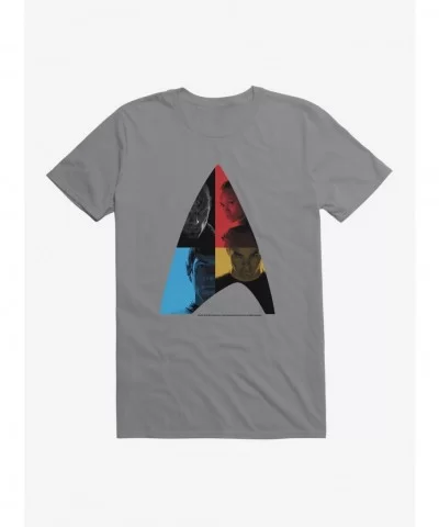 Discount Sale Star Trek XII Characters In Logo T-Shirt $5.74 T-Shirts