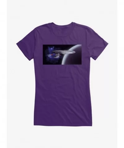 Trend Star Trek TNG Cats Spaceship Girls T-Shirt $9.36 T-Shirts