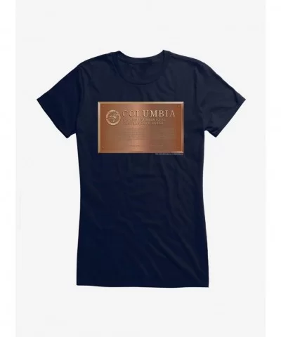 Discount Sale Star Trek Enterprise Columbia Plaque Girls T-Shirt $6.57 T-Shirts