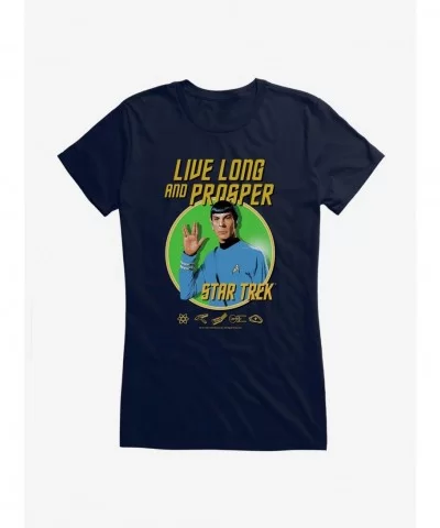 Limited Time Special Star Trek Live Long And Prosper Girls T-Shirt $7.57 T-Shirts