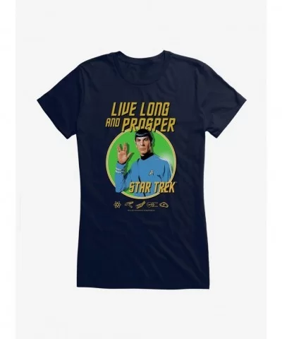 Limited Time Special Star Trek Live Long And Prosper Girls T-Shirt $7.57 T-Shirts