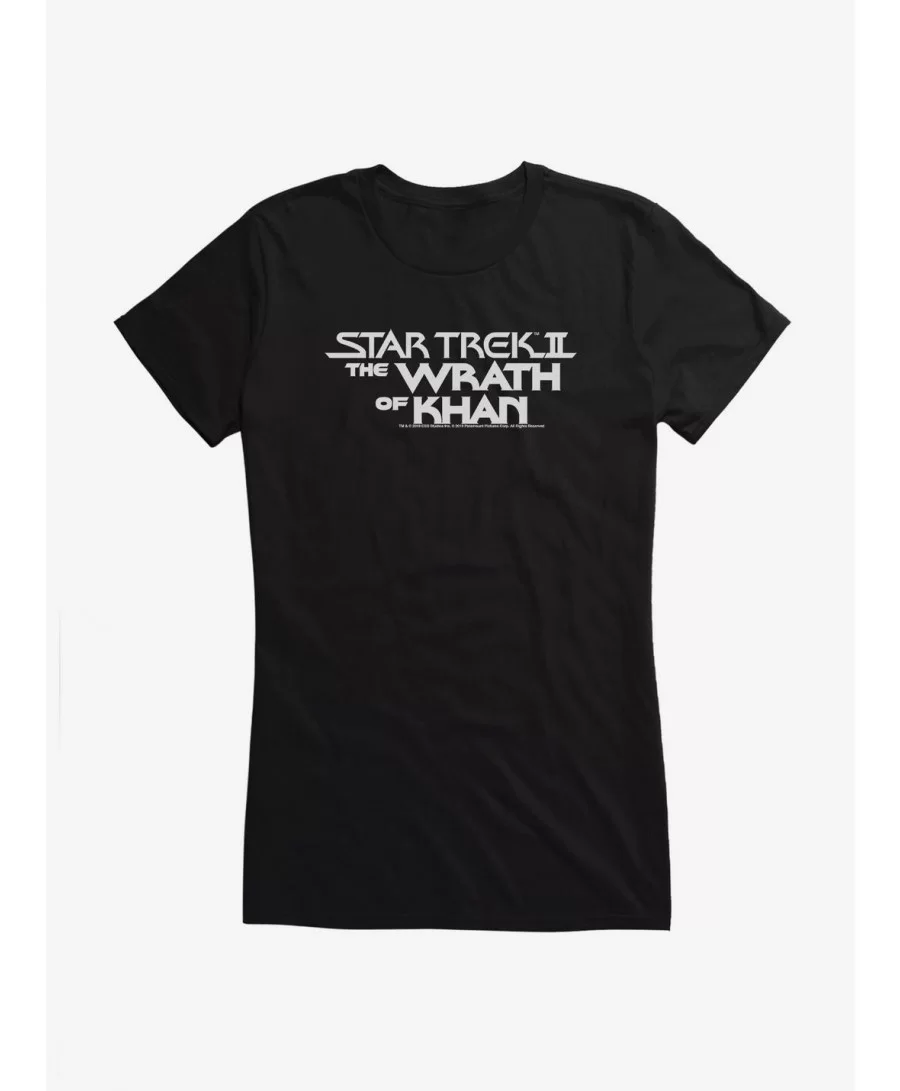 Bestselling Star Trek The Wrath Of Khan Title Girls T-Shirt $8.96 T-Shirts